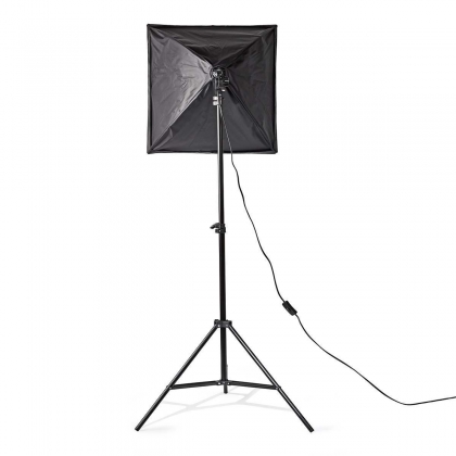 Lampenset voor Fotostudio | 70 W | 5500 K | 4000 lm | Werk hoogte: 60-180 cm | Inclusief lampen: 2 | Inclusief reistas | Zwart