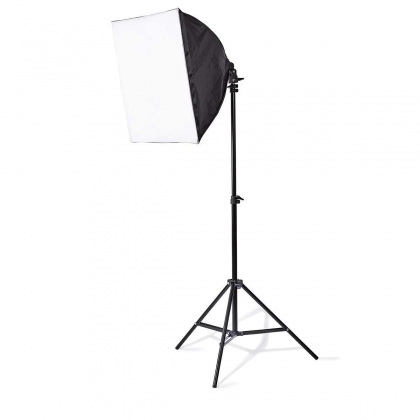 Lampenset voor Fotostudio | 70 W | 5500 K | 4000 lm | Werk hoogte: 60-180 cm | Inclusief lampen: 2 | Inclusief reistas | Zwart