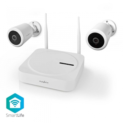 SmartLife Draadloos Camerasysteem | 2x Camera | Full HD 1080p | IP65 | Nachtzicht | Wit