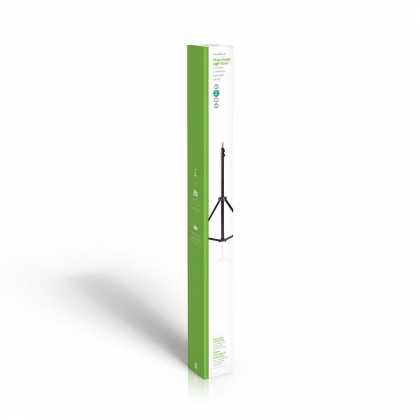Lampstatief voor Fotostudio | Maximaal draagvermogen: 2.5 kg | Maximale werkhoogte: 200 cm | 3 Segmenten | Inclusief reistas | Staal | Zwart