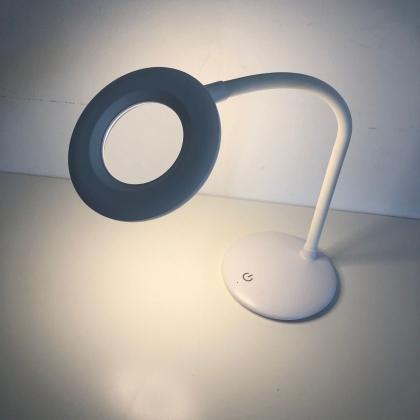 SLV1801 Mini LED Bureaulamp met Loep (Wit)