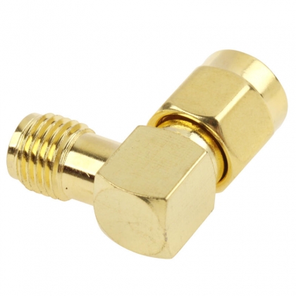 Adapter RP-SMA Male naar SMA Female kniestuk 90°