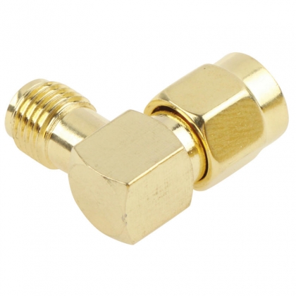 Adapter SMA Male naar RP-SMA Female kniestuk 90°