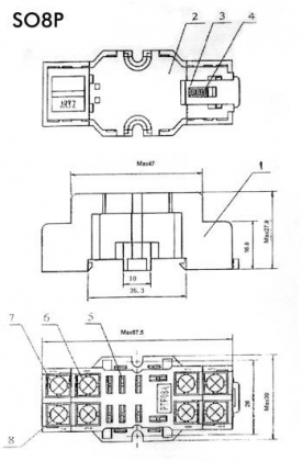 VOET VOOR KRACHTIG RELAIS  -  8 PENNEN - 10A