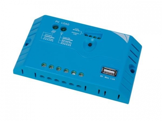 PWM-LAADREGELAAR MET USB-AANSLUITING - 10 A - 12/24 VDC