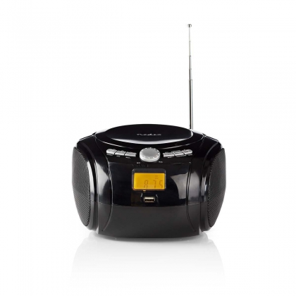 CD-Speler Boombox | Batterij Gevoed / Netvoeding | Stereo | 9 W | Bluetooth® | FM | USB-weergave | Handgreep | Zwart