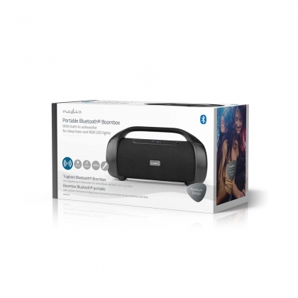 Bluetooth® Party Boombox | 9.5 uur | 2.1 | 120 W | Media afspeelmogelijkheden: AUX / USB | IPX5 | Koppelbaar | Handgreep | Feestverlichting | Zwart