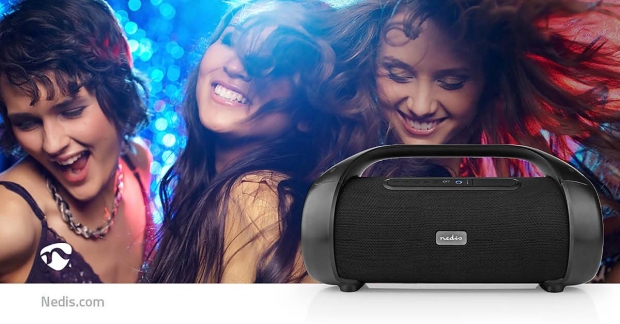 Bluetooth® Party Boombox | 9.5 uur | 2.1 | 120 W | Media afspeelmogelijkheden: AUX / USB | IPX5 | Koppelbaar | Handgreep | Feestverlichting | Zwart