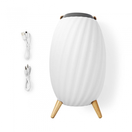 Bluetooth® Speaker met Sfeerverlichting | 6 uur | Ambiance Design | 60 W | Mono | RGB / Warm Wit | IPX5 | Koppelbaar | Grijs / Wit