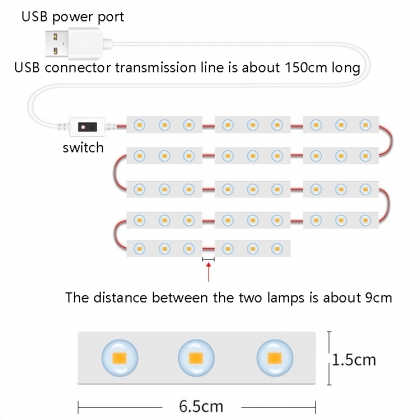 LED SPIEGELVERLICHTING 10 IN 1 DIMBAAR