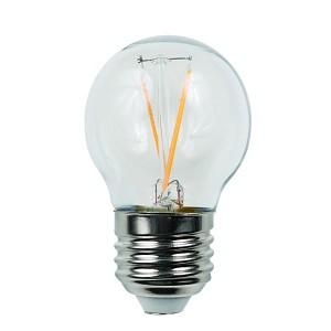 Filament LED kogellamp 1,5W E27 2200K helder warm wit