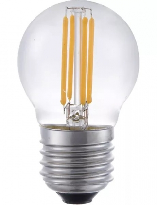 SPL filament LED kogellamp 350 lumen 4W E27 230V 2500K helder dimbaar