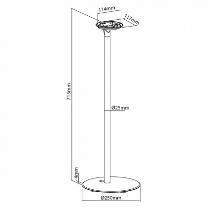 Speakerbeugel | Geschikt voor: Sonos® Era100 | Standaard | 3 kg | Vast | ABS / Metaal | Wit