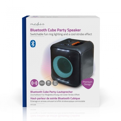 Bluetooth® Party Speaker | Maximale batterijduur: 5 uur | 150 W | Handgreep | Feestverlichting | Koppelbaar | Equalizer | Oranje / Zwart