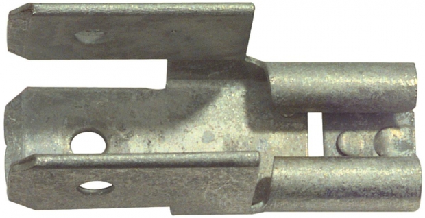 Connector Fast On 6.3 mm Female PVC Zilver