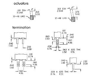 VERTICALE SUBMINIATUUR TUIMELSCHAKELAAR SPDT ON-OFF-ON