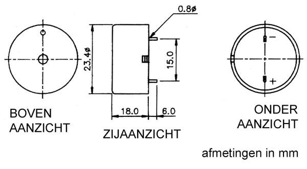 BUZZER 3-20Vdc / 10mA - PRINTMONTAGE