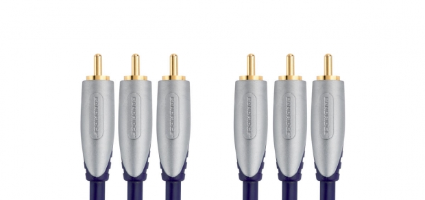 Component Videokabel 3x RCA Male - 3x RCA Male 1.00 m Zwart