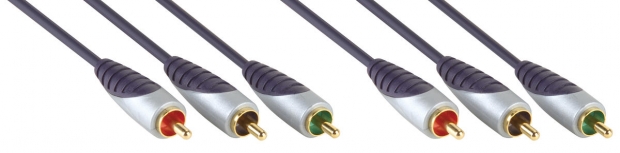 Component Videokabel 3x RCA Male - 3x RCA Male 2.00 m Zwart