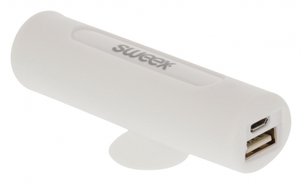 Draagbare Powerbank Lithium-Ion 2500 mAh USB Wit
