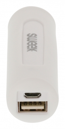 Draagbare Powerbank Lithium-Ion 2500 mAh USB Wit