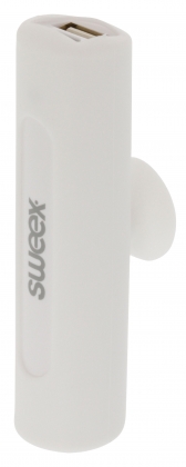 Draagbare Powerbank Lithium-Ion 2500 mAh USB Wit