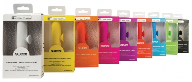 Draagbare Powerbank Lithium-Ion 2500 mAh USB Wit