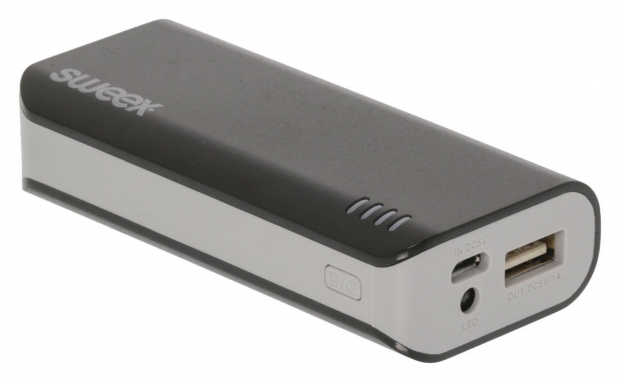Draagbare Powerbank Lithium-Ion 4000 mAh USB Zwart