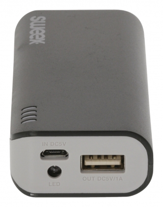 Draagbare Powerbank Lithium-Ion 4000 mAh USB Zwart