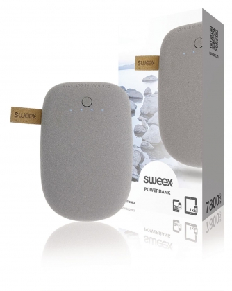 Draagbare Powerbank Lithium-Ion 7800 mAh USB Grijs