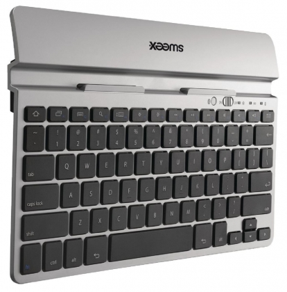 Bluetooth Keyboard Draagbaar US International Zilver/Zwart
