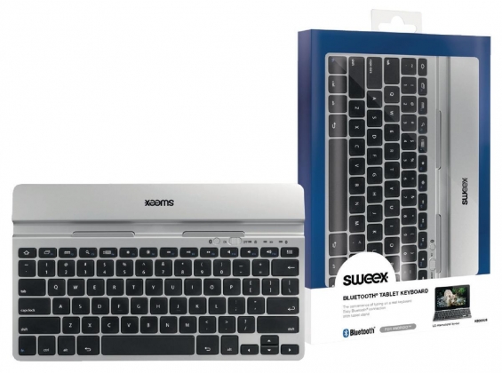 Bluetooth Keyboard Draagbaar US International Zilver/Zwart