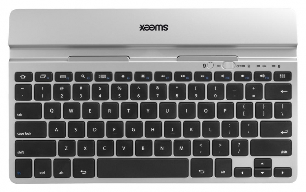 Bluetooth Keyboard Draagbaar US International Zilver/Zwart