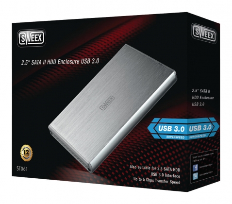 Harde Schijf Behuizing 2.5 " SATA USB 3.0 Zilver