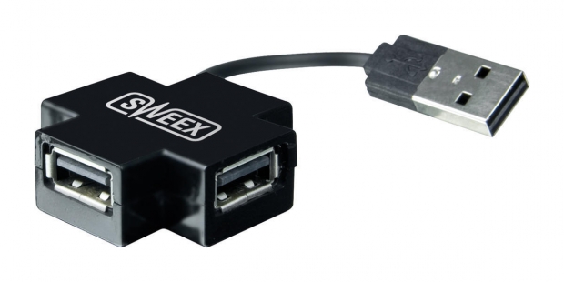 4 Poorten Hub USB 2.0 Zwart