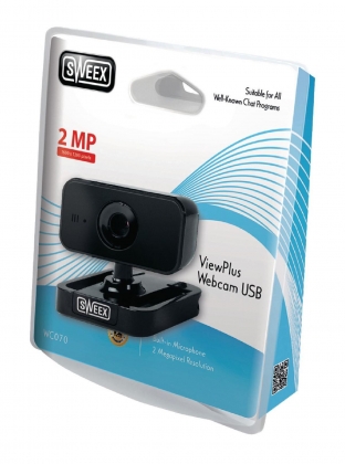 Webcam USB 2 MPixel 720P Kunststof Zwart