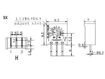 CERMET TRIMMER SINGLE-TURN 100K