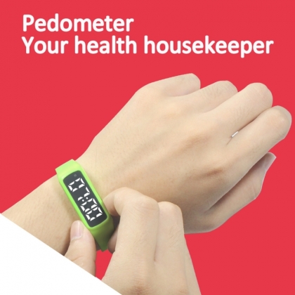Siliconen Polsband Pedometer / Stappenteller