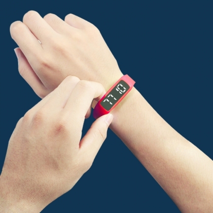 Siliconen Polsband Pedometer / Stappenteller