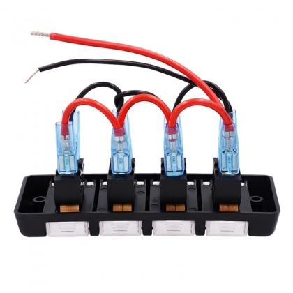 4-voudig 12 Volt schakelpaneel met LED indicatie