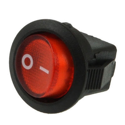 MINIATUUR WIPSCHAKELAAR ON/OFF 3A 250VAC ROOD