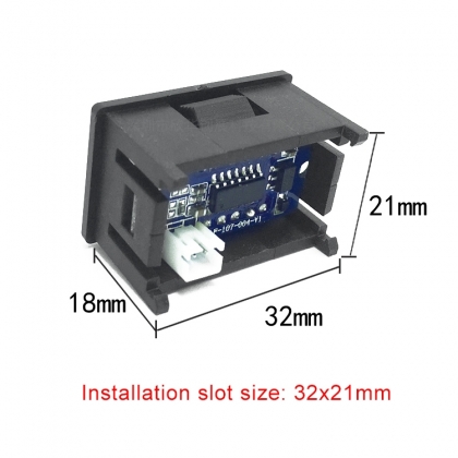 PANEELMETER INBOUW 2.5-30V ROOD