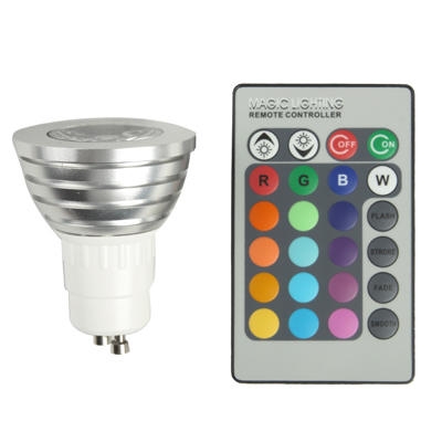 3W RGB LED-spot GU10 incl. afstandsbediening
