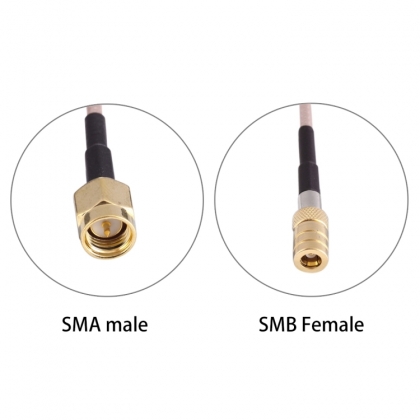 SMA Male naar SMB Female 90cm kabel RG316