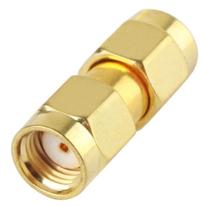 SMA-Adapter | SMA Male Omgekeerde Polariteit | SMA Male | Verguld | 50 Ohm | Recht 