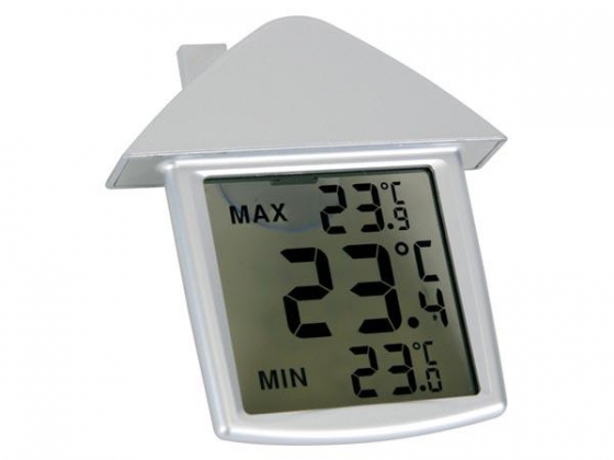 TRANSPARANTE RAAMTHERMOMETER MET MIN- EN MAXAANDUIDING
