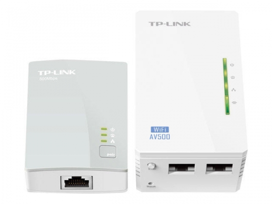2-Poorts Wifi Powerline Adapter Netwerkset 500Mbps