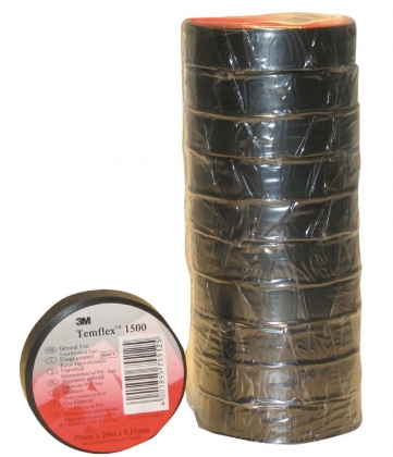 TEMFLEX 3M ISOLATIETAPE 15MM 10 METER ZWART