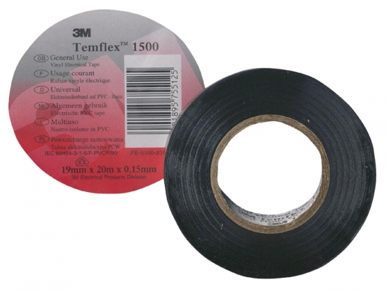 TEMFLEX 3M ISOLATIETAPE 15MM 10 METER ZWART