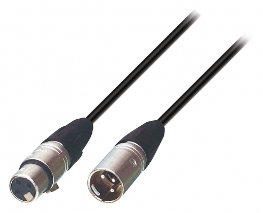 Luidsprekerkabel XLR 3-Pins Male - XLR 3-Pins Female 3.00 m Zwart